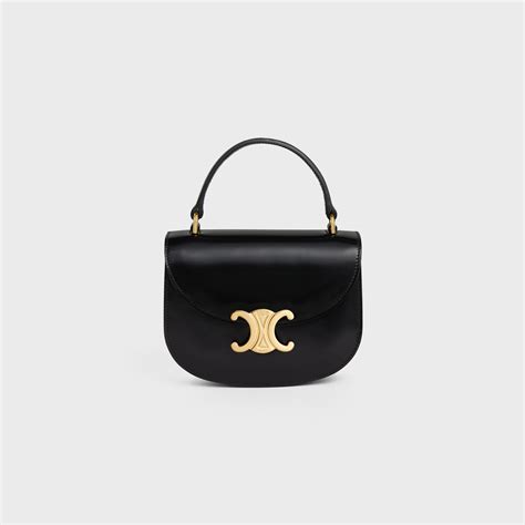 celine mini besace clea in shiny calfskin black|Celine Mini Shiny Calfskin Besace Clea Satchel .